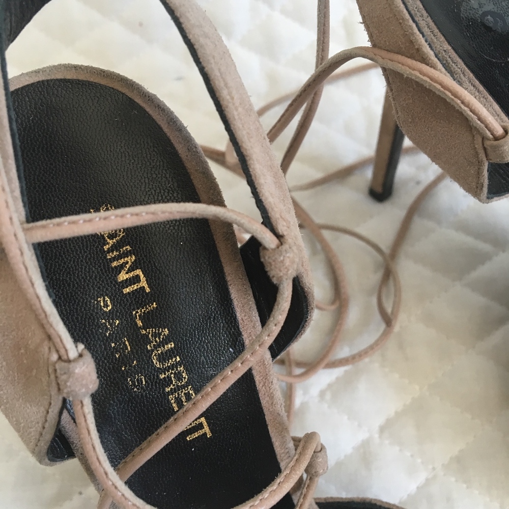 Saint Laurent Suede Lace-Up 105mm Pumps✨ - Picture 4 of 7